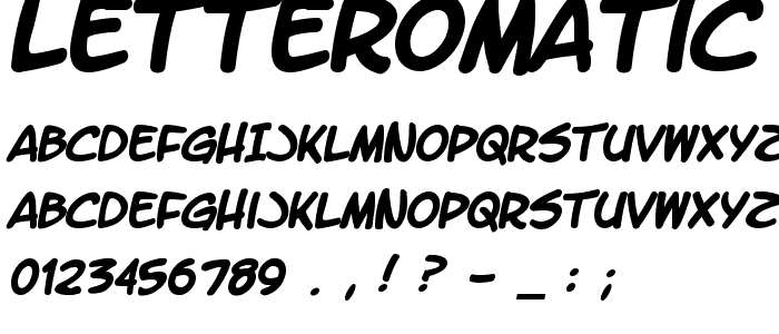 LetterOMatic!  Bold font